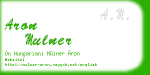 aron mulner business card